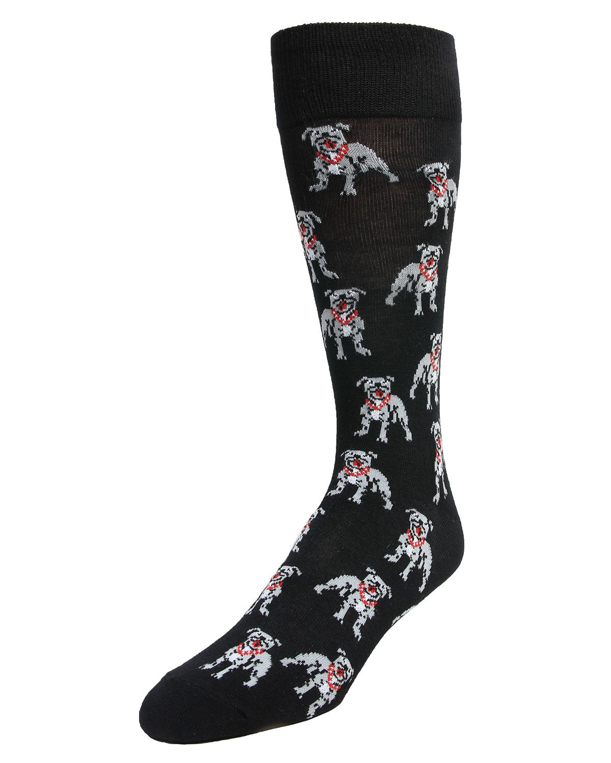Men's American Bully Dog Bamboo Blend Crew Socks : Color: Black