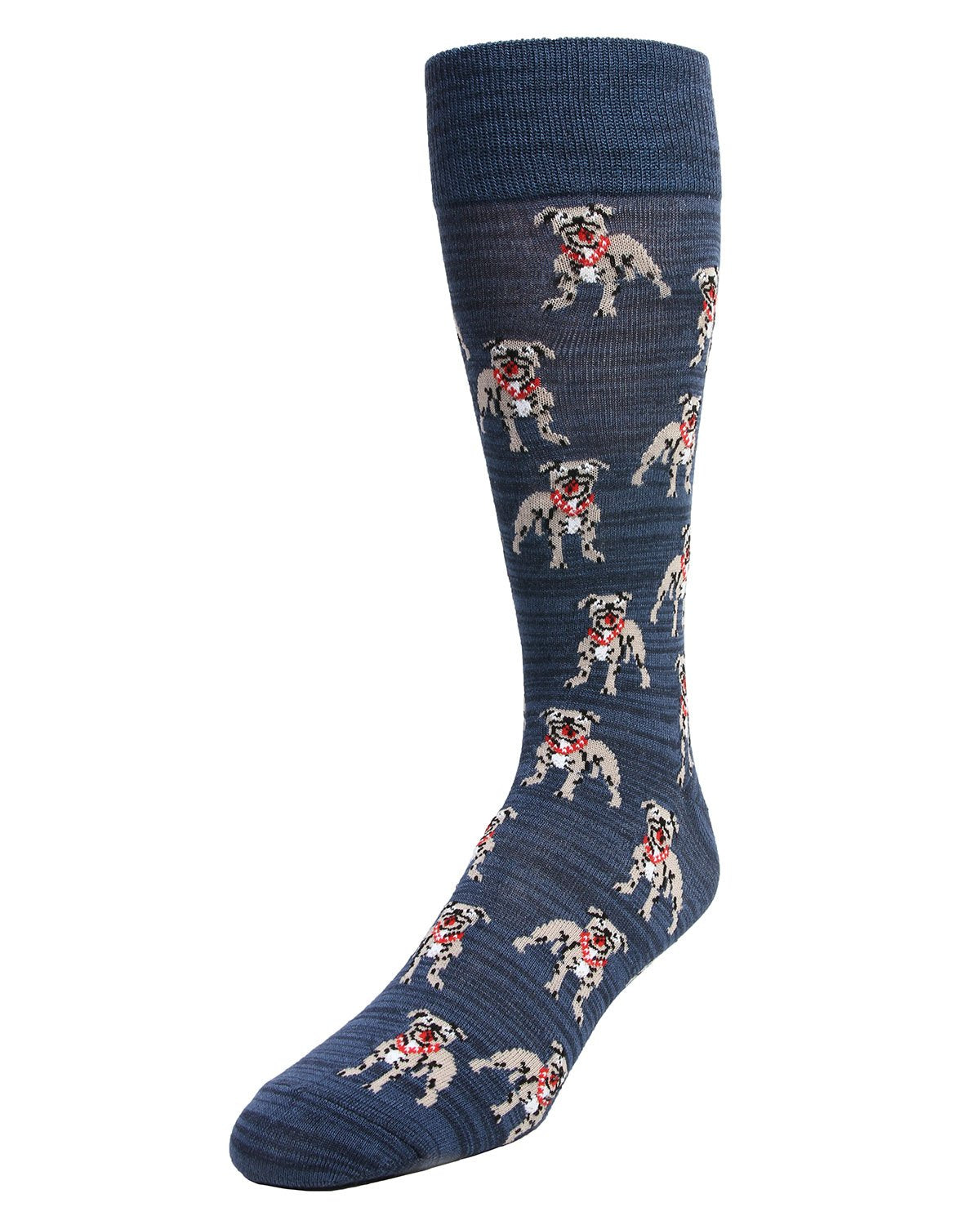 Men's American Bully Dog Bamboo Blend Crew Socks : Color: Navy Blazer