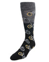 Men's Bicycles Patterned Rayon From Bamboo Crew Socks : Color: Black