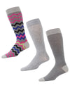 Colorvron Cotton Blend Crew Sock 3 Pack : Color: Light Gray Heather