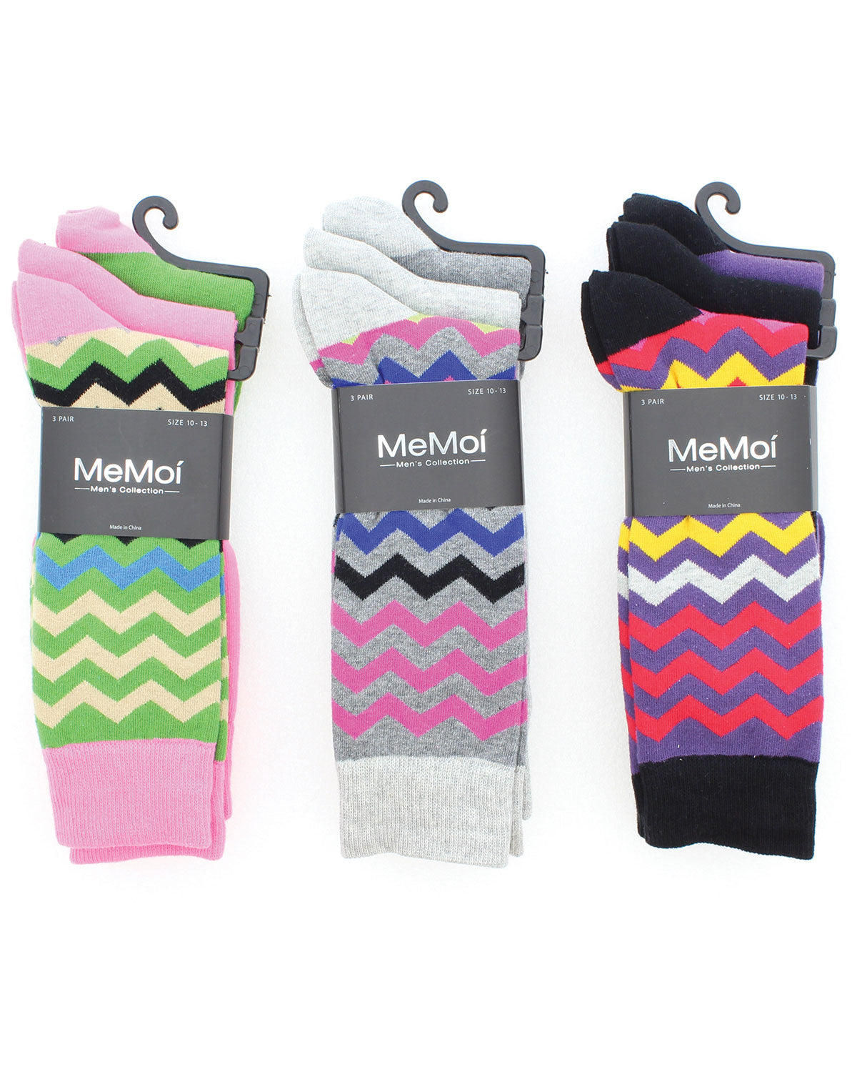 Colorvron Cotton Blend Crew Sock 3 Pack : Color: Black