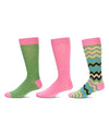 Colorvron Cotton Blend Crew Sock 3 Pack : Color: Pink Carnation