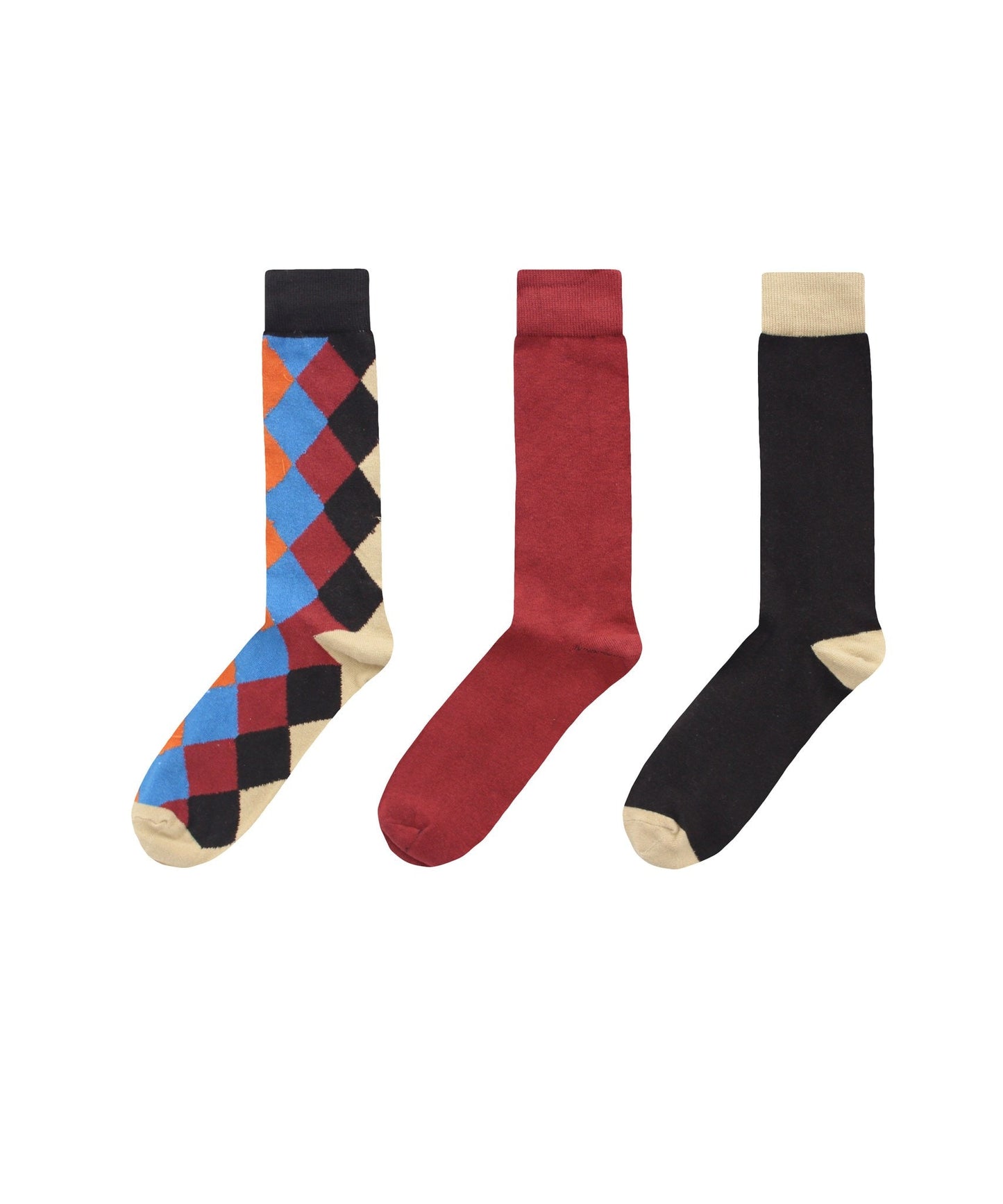 Diamondlap Cotton Blend Crew Sock 3 Pack : Color: Black