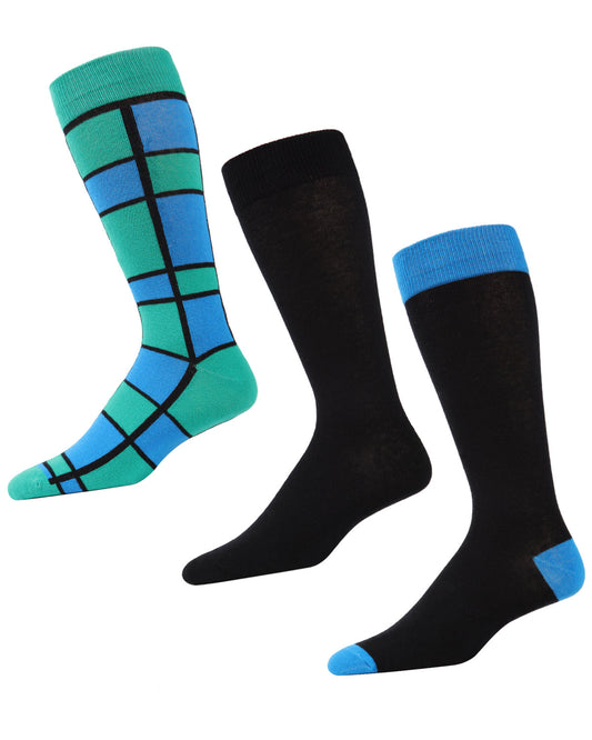 Boxernate Cotton Blend Crew Sock 3 Pair Pack : Color: Emerald