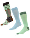 Flowertrast Cotton Blend Crew Sock 3 Pack : Color: Brown Heather