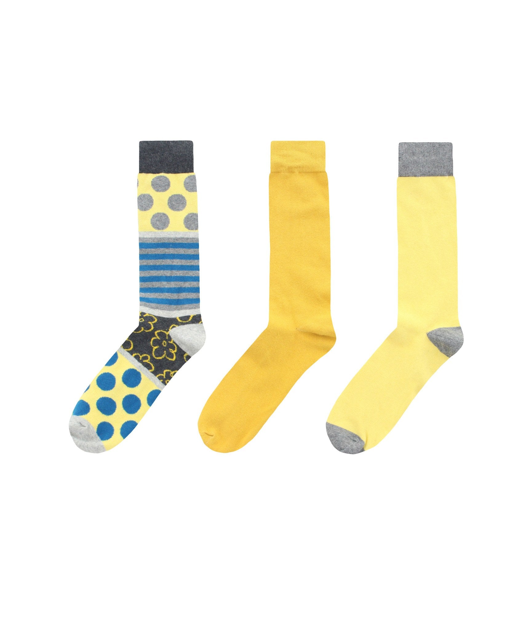 Flowertrast Cotton Blend Crew Sock 3 Pack : Color: Black