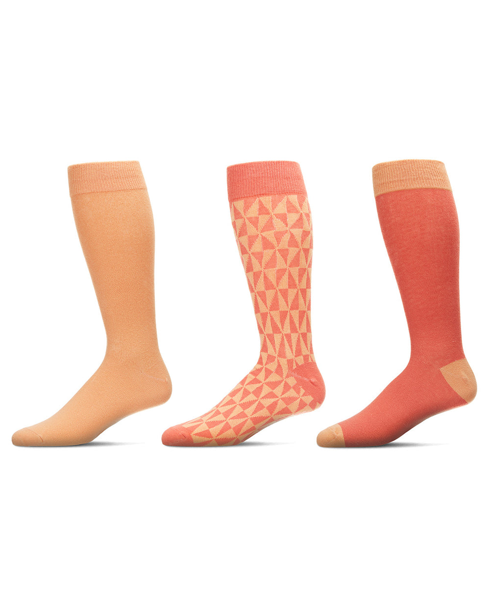 Kaleidotones Cotton Blend Crew Sock 3 Pack : Color: Coral