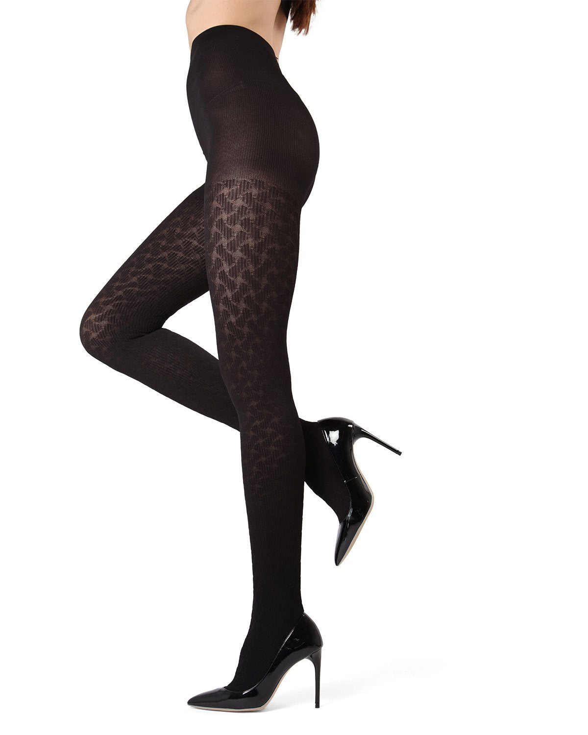 Chunkertwine Control Top Tights : Color: Black