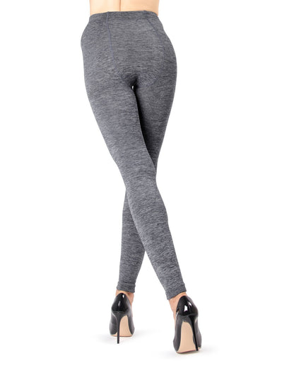Women's Spacedye Fleece Lined Winter Tights : Color: Black
