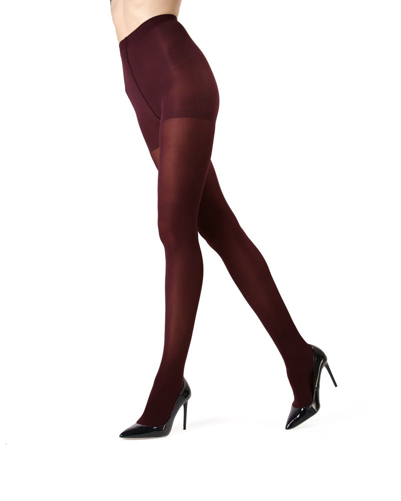 MeMoi Perfectly Opaque Control Top Microfiber Tights 2-Pack : :  Clothing, Shoes & Accessories