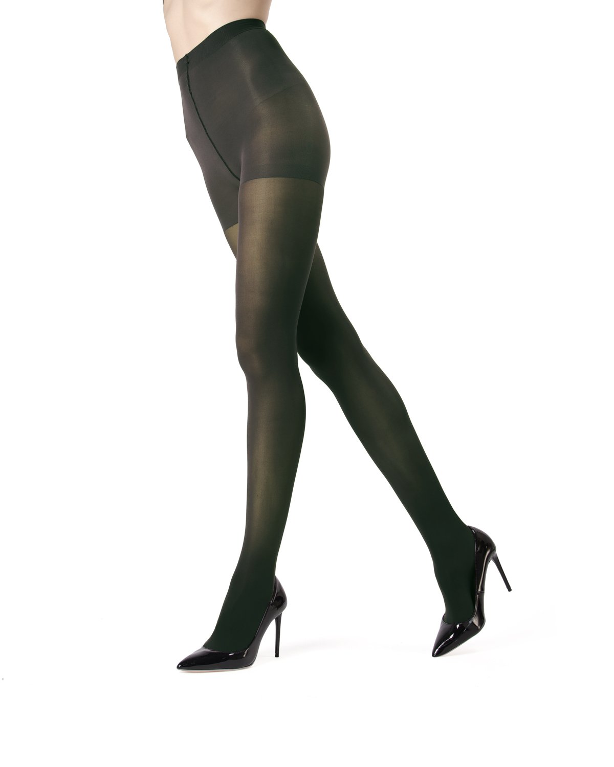 Women's Perfectly Opaque Control Top Tights : Color: Pine Grove