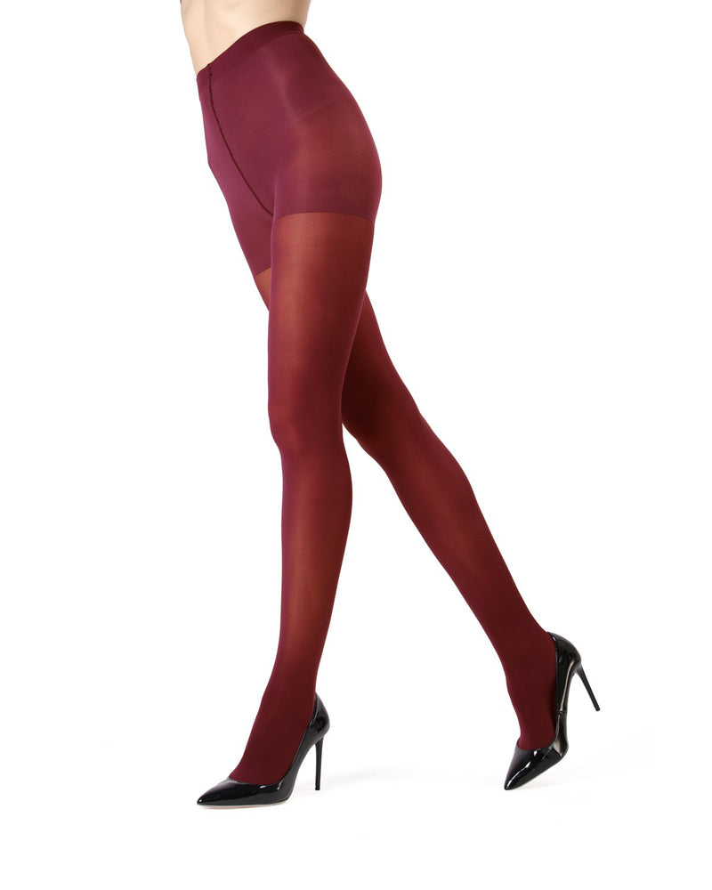 AIMTYD Women's Solid Colored Opaque Microfiber Footed Tights Kelly