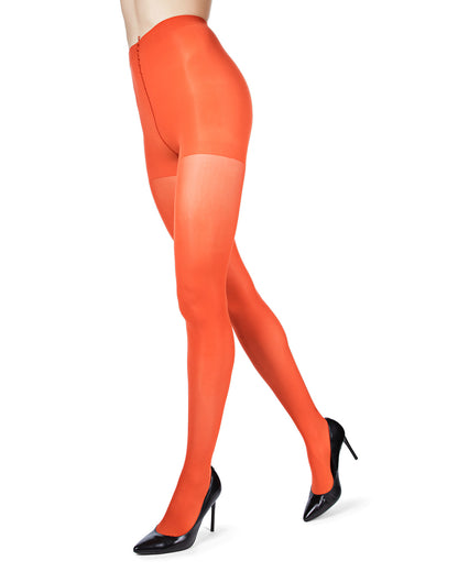Women's Perfectly Opaque Control Top Tights : Color: Burnt Ochre