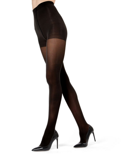 Women's Perfectly Opaque Control Top Tights : Color: Black