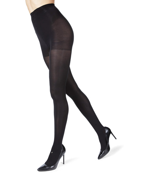 Velvet Touch Control Top Tights : Color: Black
