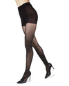 Velveteen Semi-Opaque 30 Denier Control Top Tights : Color: Black