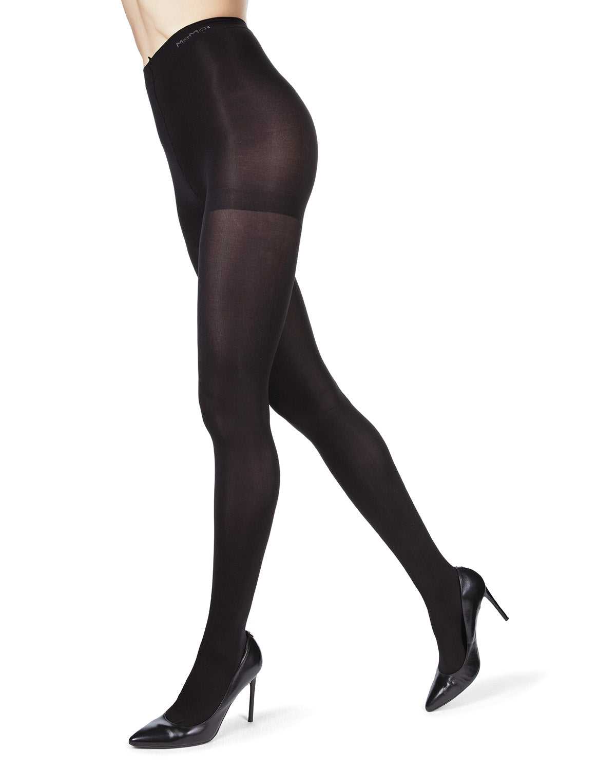 Super Matte 100 Denier Opaque Control Top Tights : Color: Black