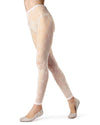 Women's Romantic Lace Nylon Footless Tights : Color: Ivory