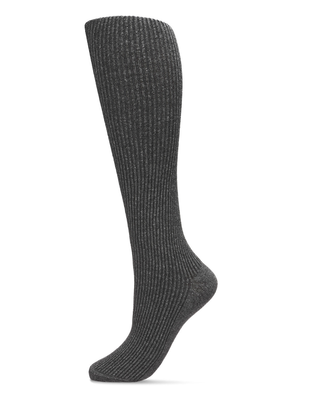 Women's Opaque Pin Ribbed Cotton Sweater Tights : Color: Black