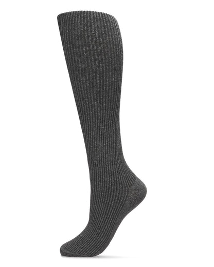 Women's Opaque Pin Ribbed Cotton Sweater Tights : Color: Black