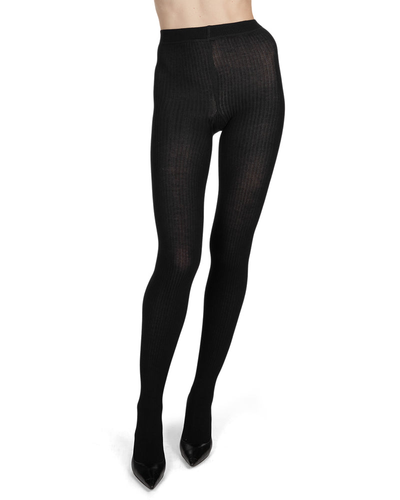 Women's Ribbed Sweater Tights - A New Day™ Black M/L - Yahoo Shopping
