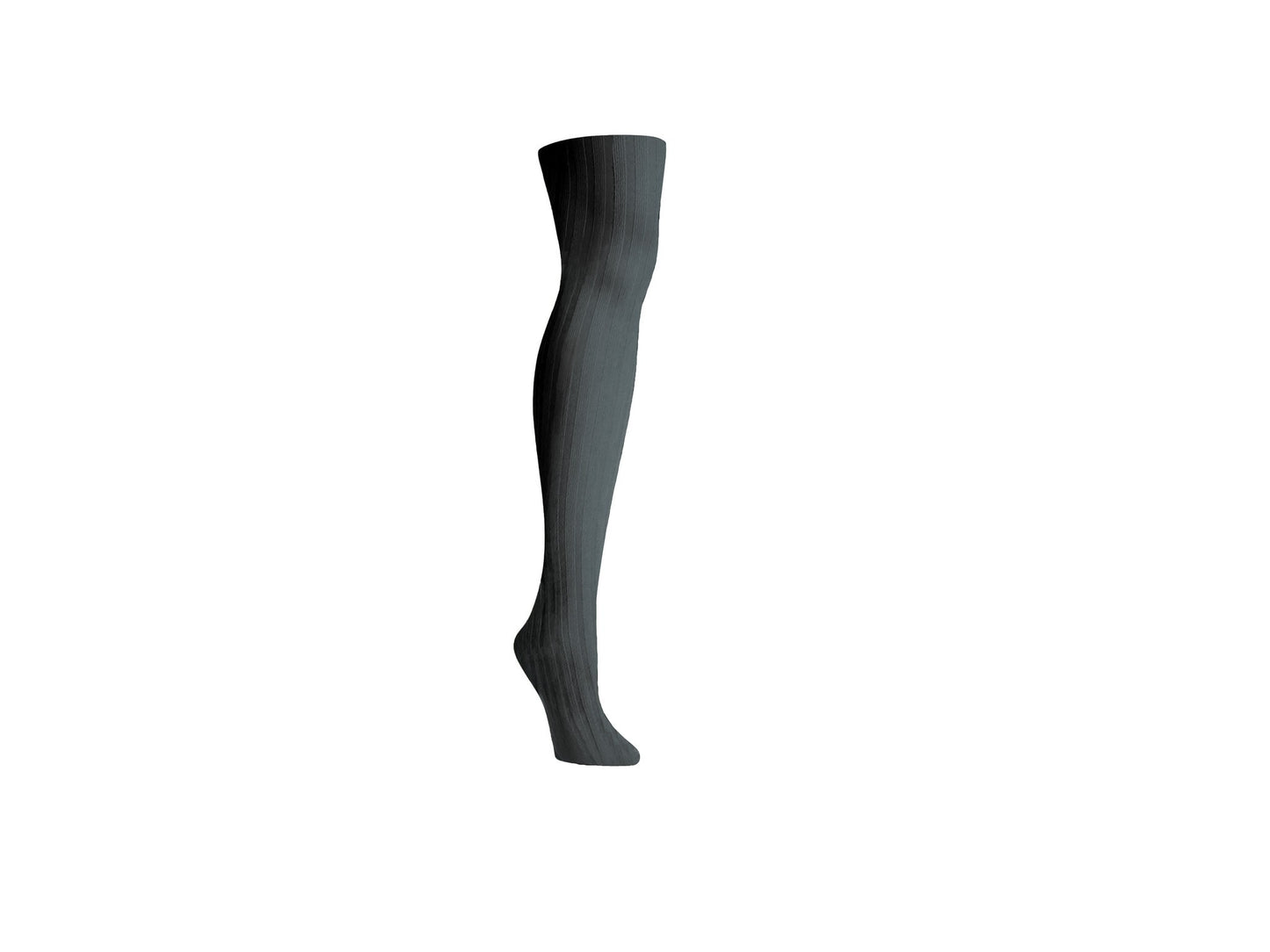 Women's Priority Rib Grey Opaque Tights : Color: Gargoyle Gray