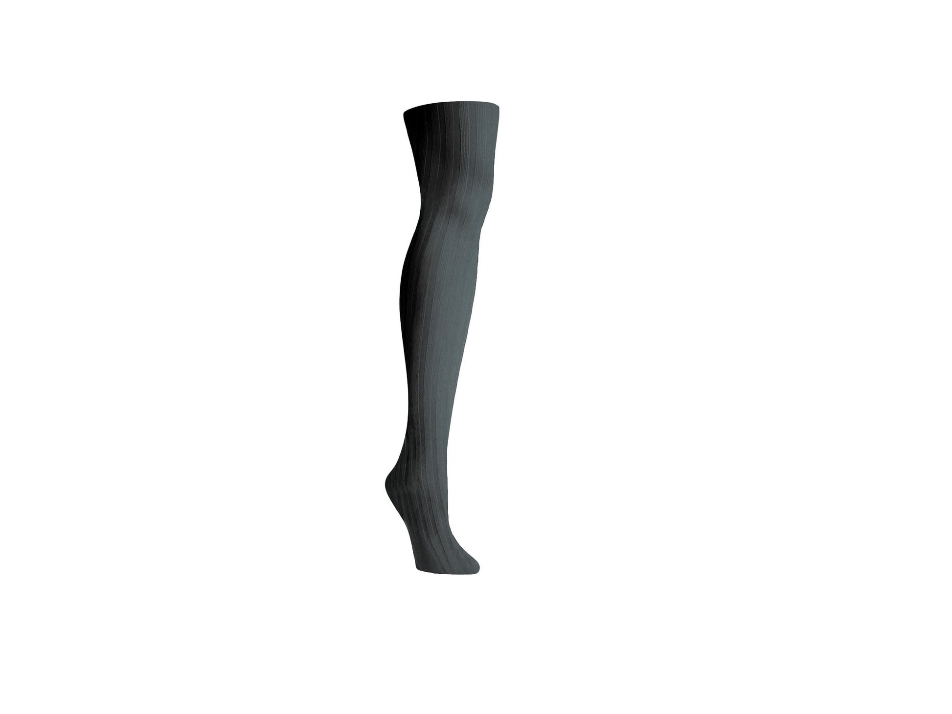 Women's Priority Rib Grey Opaque Tights : Color: Gargoyle Gray