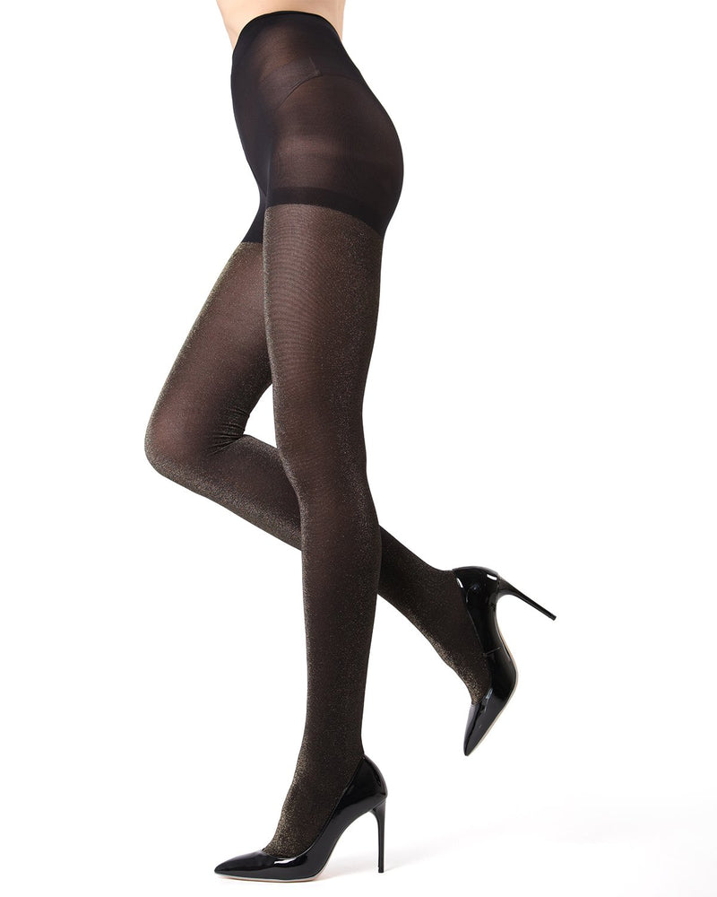 Semi-opaque shimmery star tights