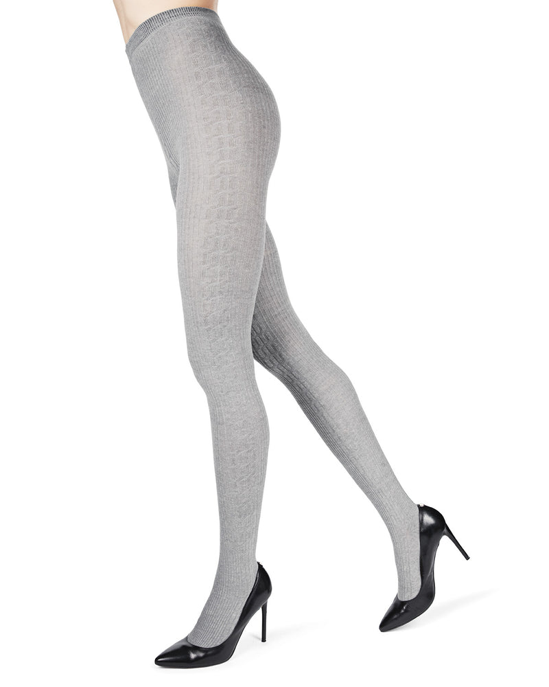 MeMoi Portland Side Cable Sweater Tights