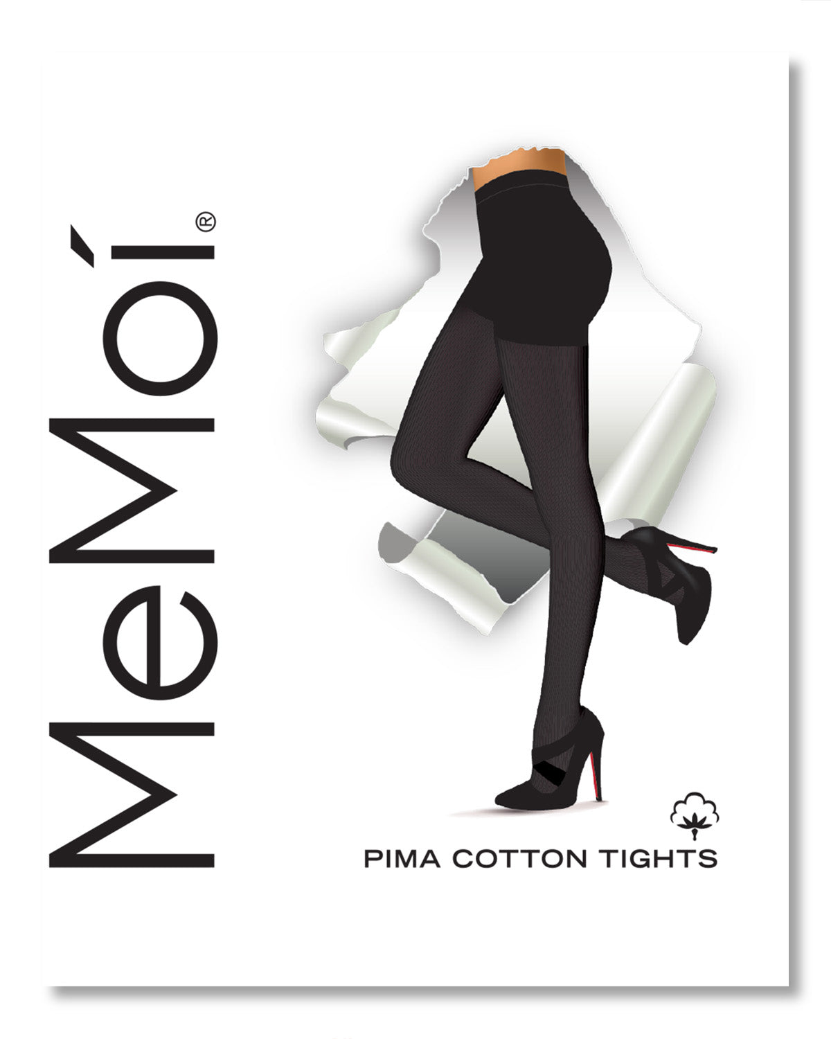 Soft Pima Cotton Tights with Comfort Waist : Color: Charcoal