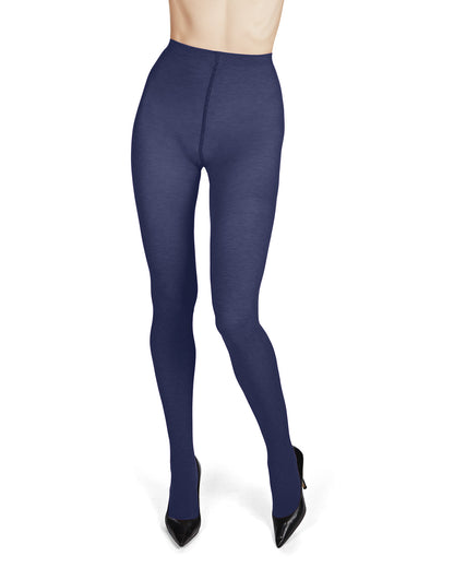 Soft Pima Cotton Tights with Comfort Waist : Color: Denim