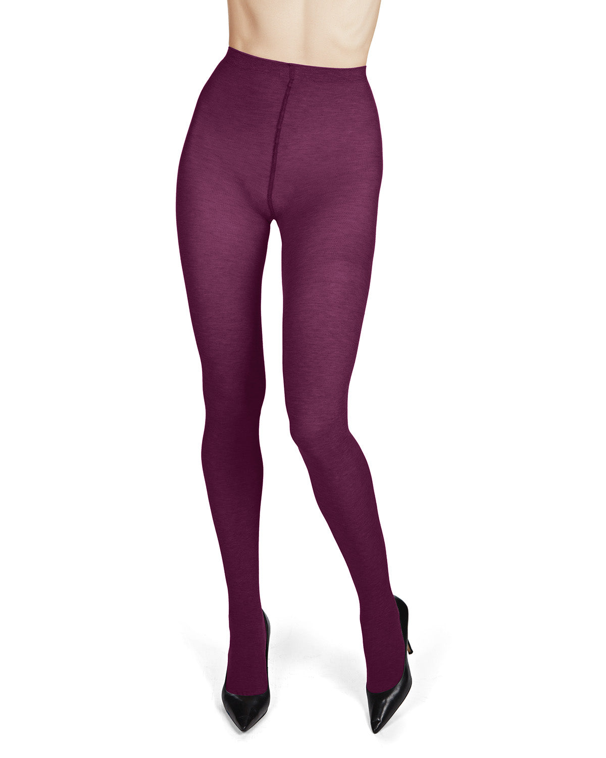 Soft Pima Cotton Tights with Comfort Waist : Color: Magenta Purple