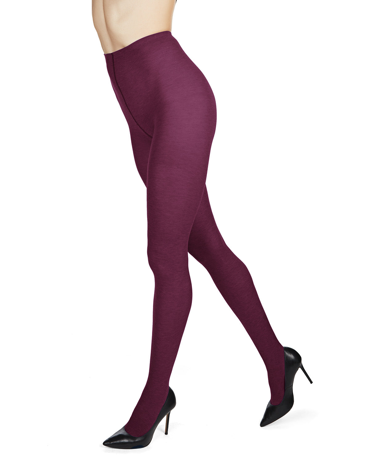 Soft Pima Cotton Tights with Comfort Waist : Color: Magenta Purple