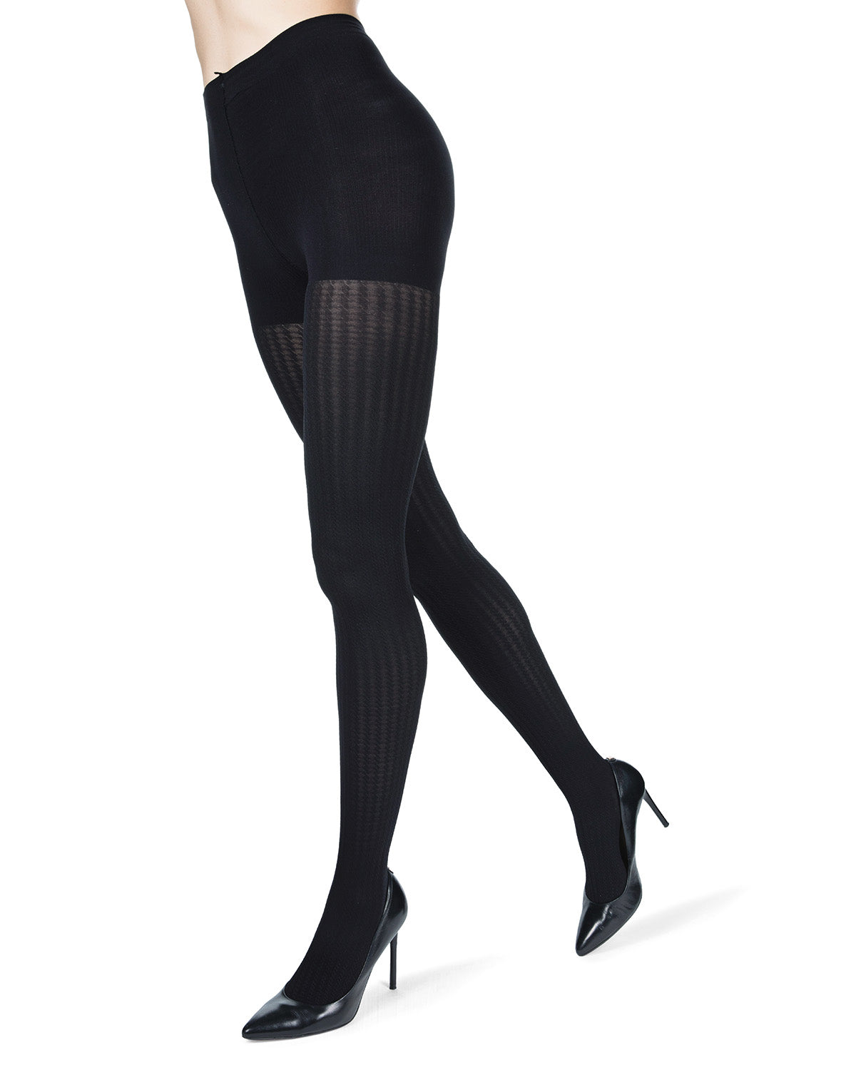 FirmFit Mini Cable Control Top Shaping Support Tights : Color: Black