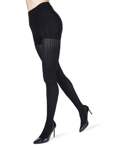 FirmFit Mini Cable Control Top Shaping Support Tights : Color: Black