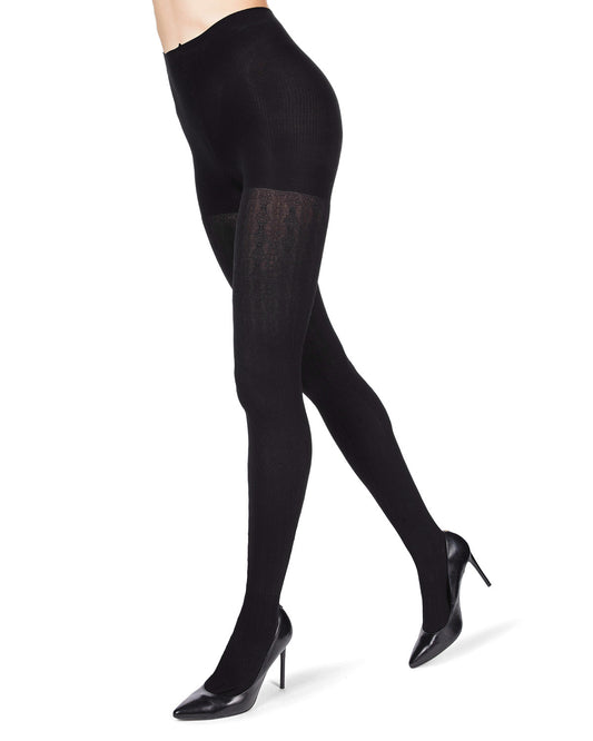 FirmFit Diamonds Link Control Top Tights : Color: Black
