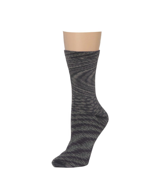 Walk on the Wild Side Psychedelic Crew Sock : Color: Black