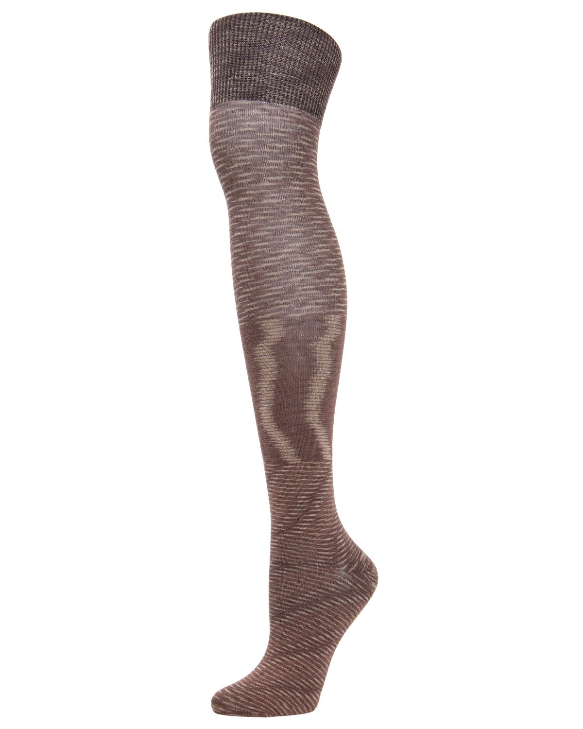 Wild Side Cotton Blend Over the Knee Socks : Color: Coffee Bean