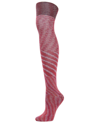 Wild Side Cotton Blend Over the Knee Socks : Color: Red Plum