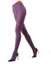 Juneau Diamonds Cotton Blend Sweater Tights : Color: Grape Heather