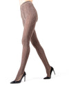 Juneau Diamonds Cotton Blend Sweater Tights : Color: Light Taupe Heather