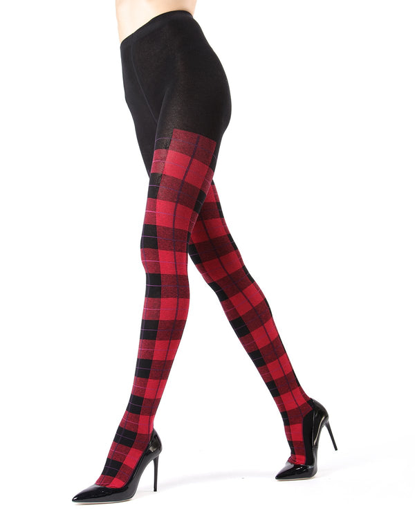 MeMoi Glasgow Plaid Sweater Tights