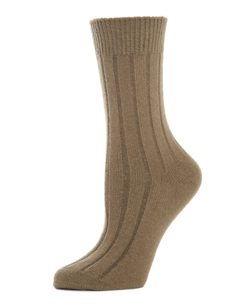 Women's Neutral Ribbed Knit Essential Boot Socks