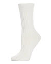 Women's Neutral Ribbed Knit Essential Boot Socks : Color: Winter White