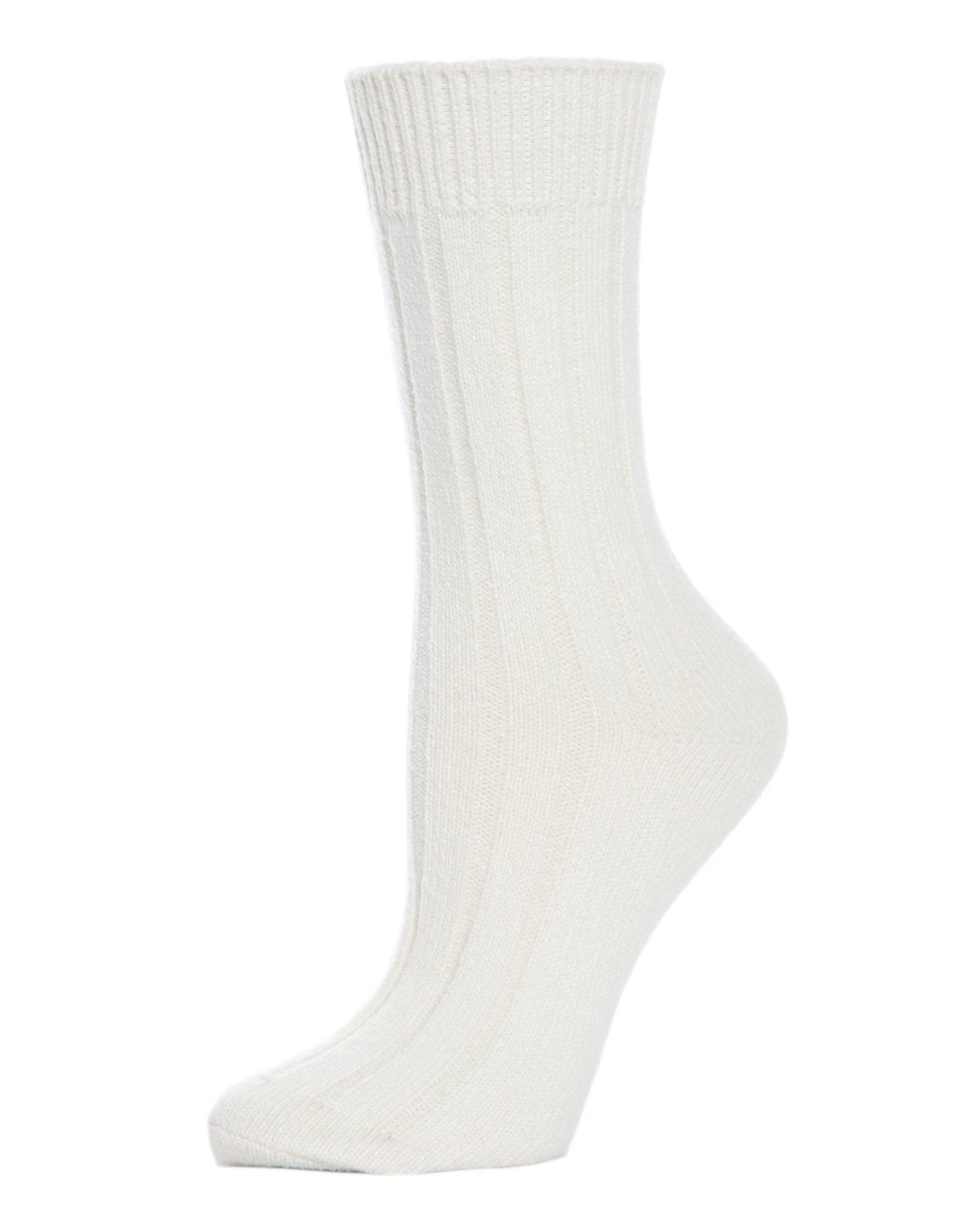 Women's Neutral Ribbed Knit Essential Boot Socks : Color: Winter White