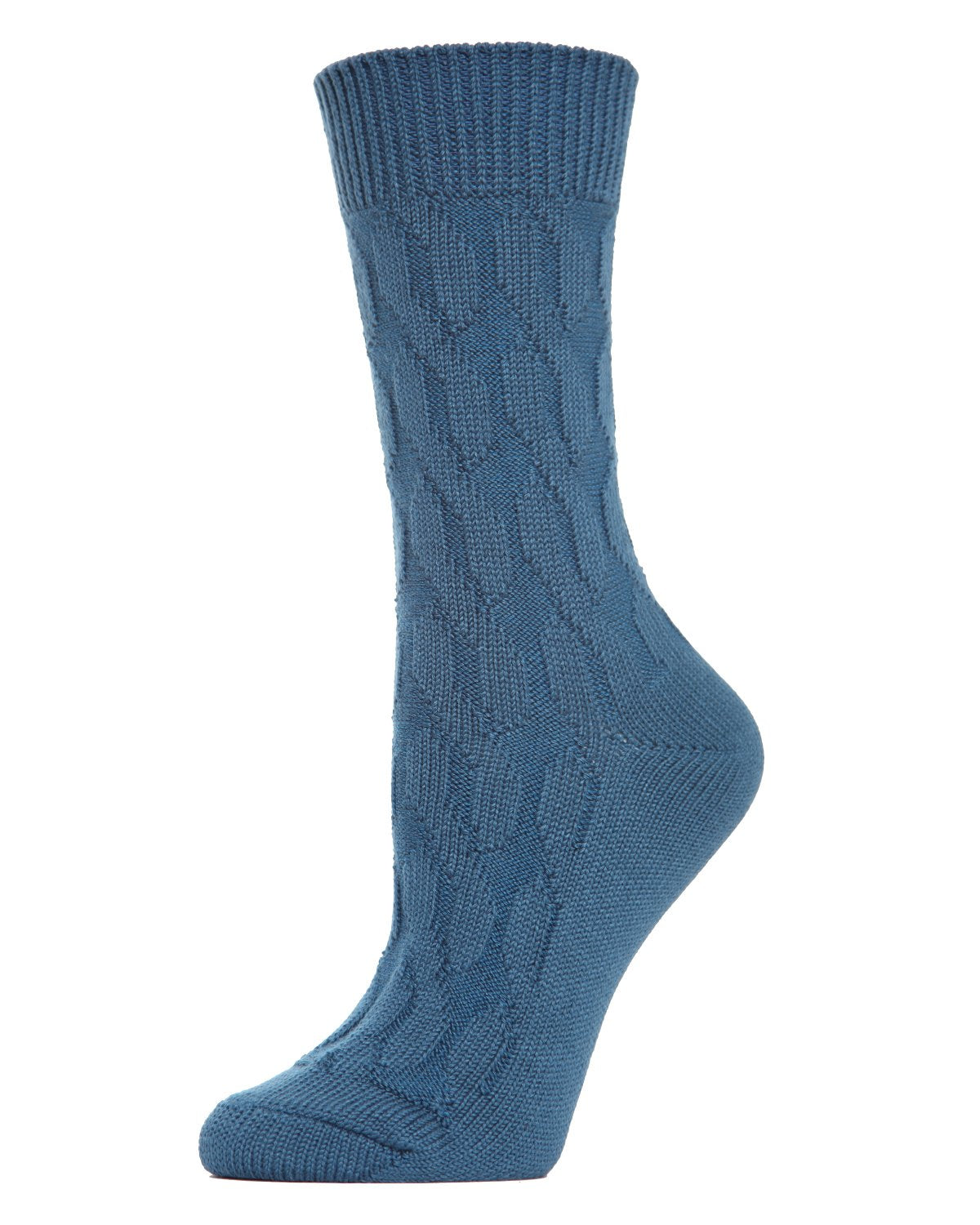 Women's Neutral Twisted Knit Essential Boot Socks : Color: Legion Blue