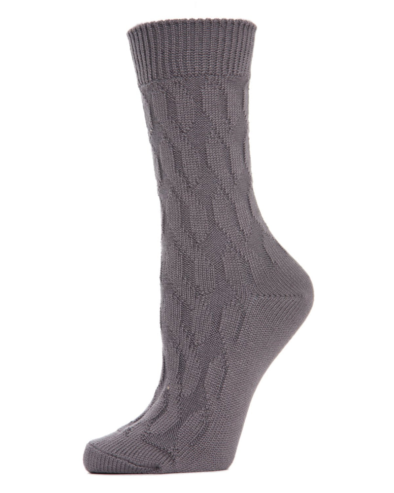 Women's Neutral Twisted Knit Essential Boot Socks