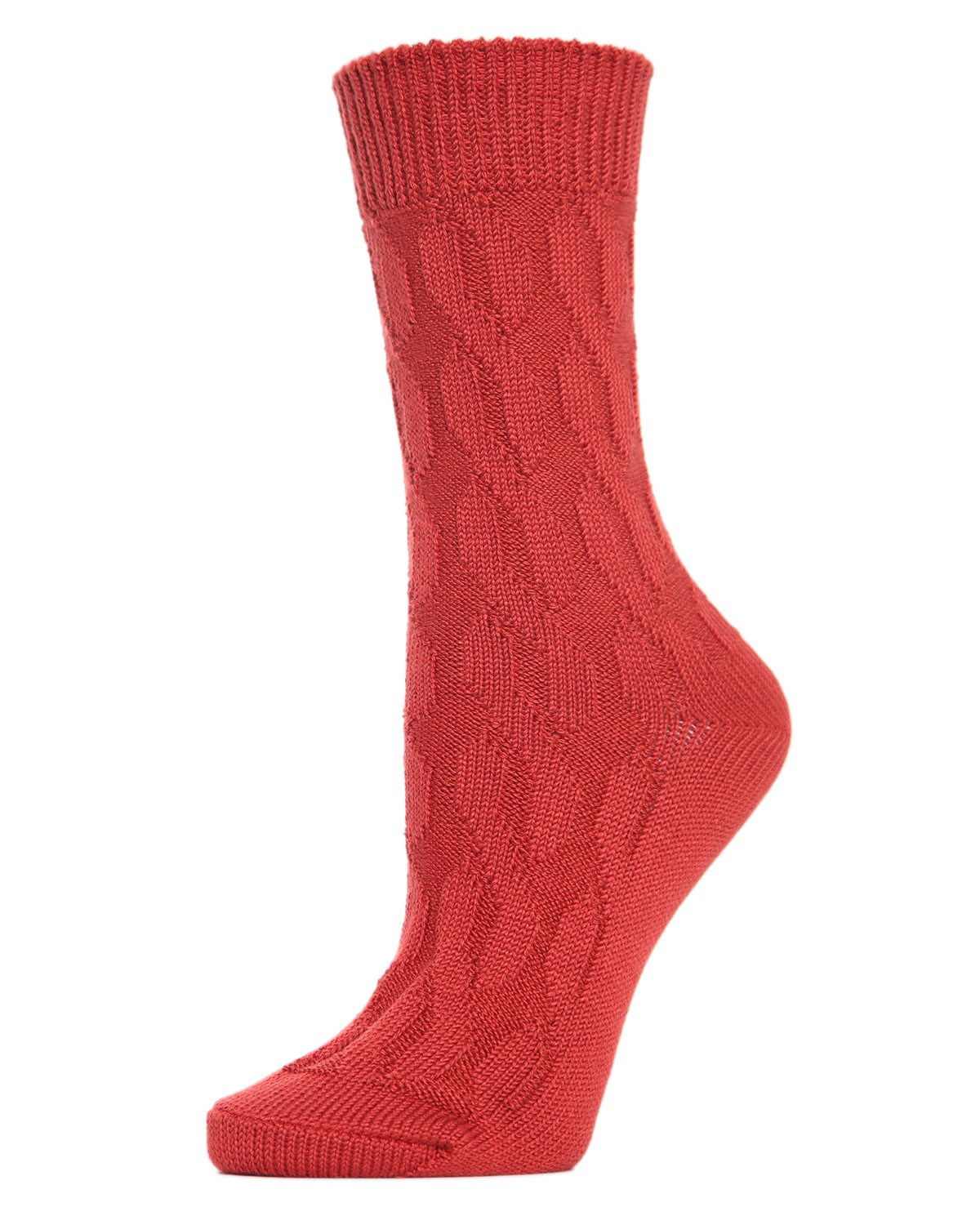Women's Neutral Twisted Knit Essential Boot Socks : Color: Sun-Dried Tomato