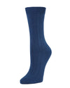 Women's Neutral Ribbed Knit Essential Boot Socks : Color: Majolica Blue