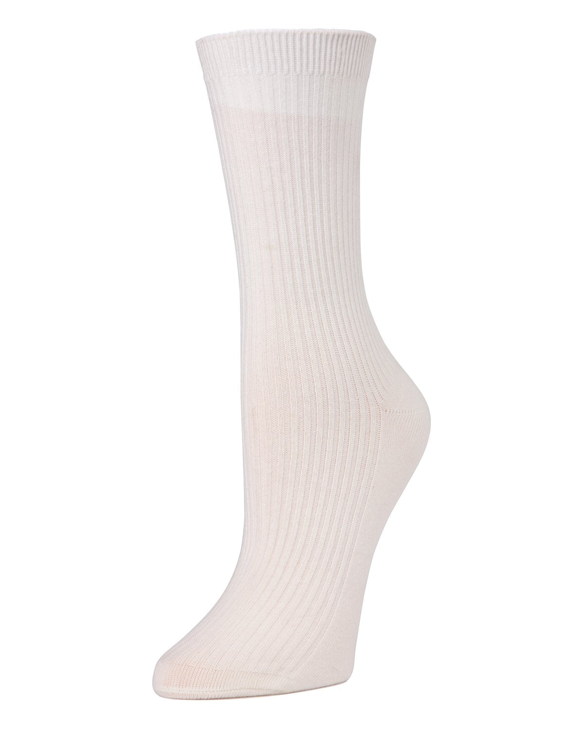Modal Ribbed Socks Women's Basic Ribbed Cotton Blend Crew Socks – MeMoi